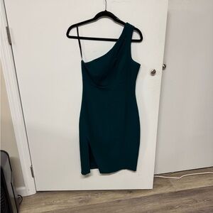 Xscape Teal One-Shoulder Dress